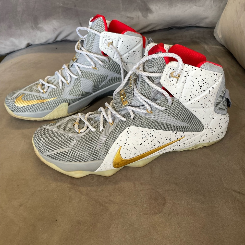 Nike Lebron XII 12 iD Yeezy Platinum Size 13